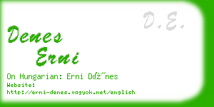 denes erni business card